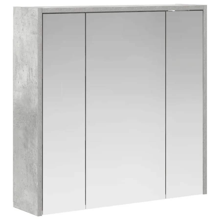Armoire Miroir de Salle de Bain Gris béton 63,5 x 16 x 62,5 cm - 2