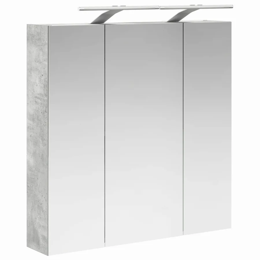 Armoire Miroir de Salle de Bain Gris béton 70 x 14,5 x 70 cm - 5