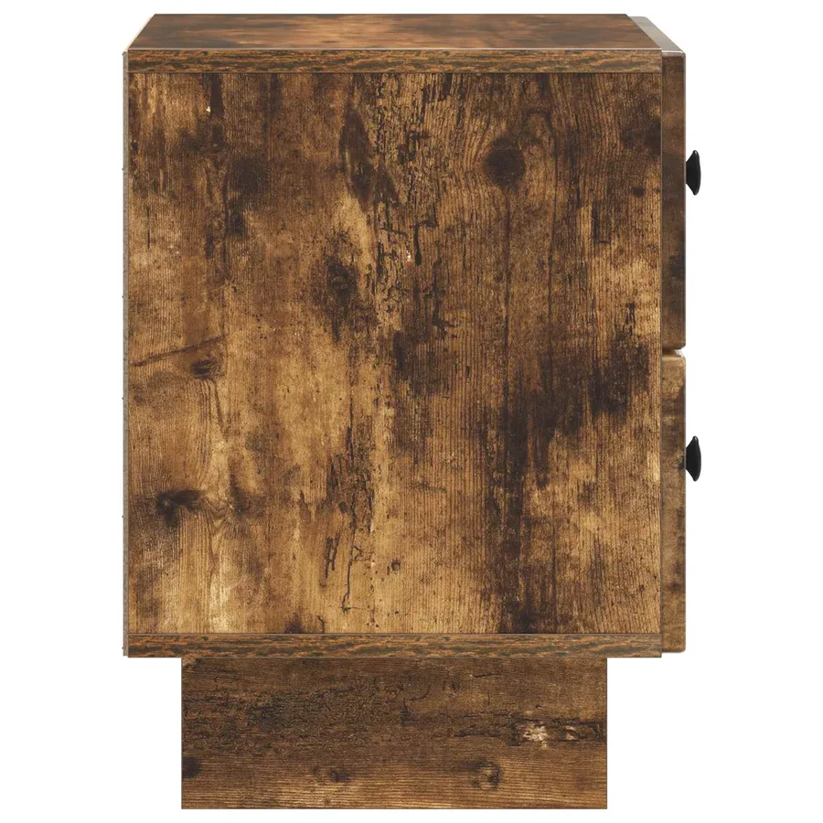 Cabinet de chevet avec tiroir Chêne fumé 43 x 34,5 x 47,5 cm - 6
