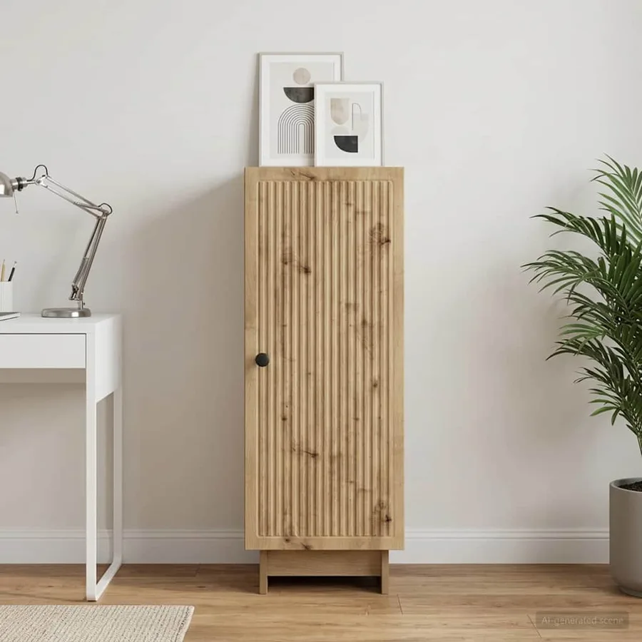 Buffet Chêne artisanal 33 x 34,5 x 90 cm Bois d'ingénierie - 4