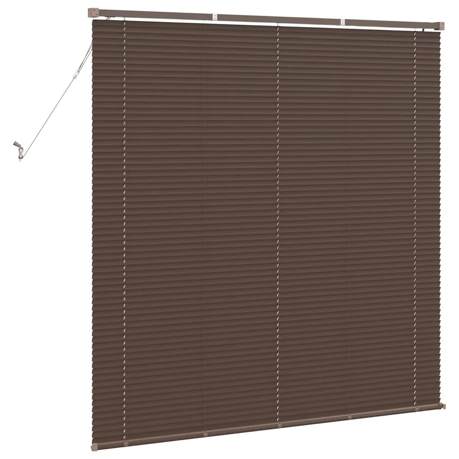 Store Vénitien Marron foncé avec motif 150 x 140 cm 25 mm PVC - 6