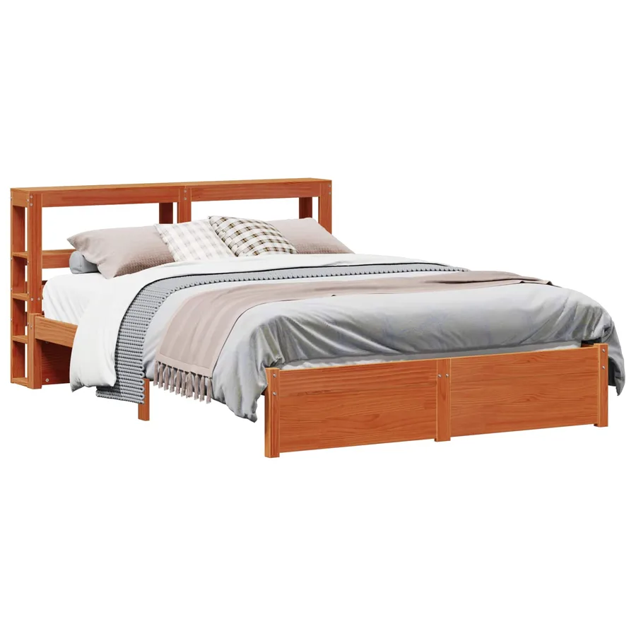 Cadre de lit Cire marron 140 x 200 cm Bois de Pin Massif - 2