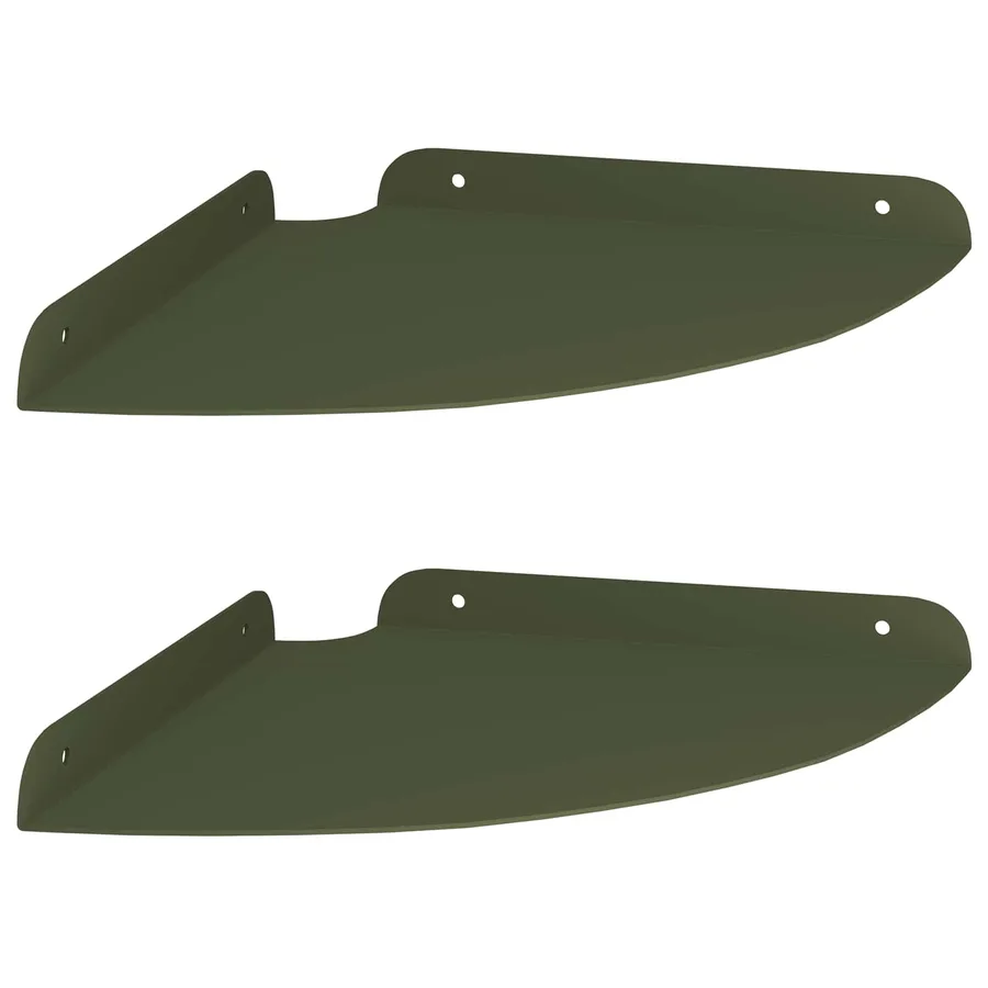 Étagère flottante avec étagère 2 pcs Vert olive 24 x 24 x 2 cm - 2