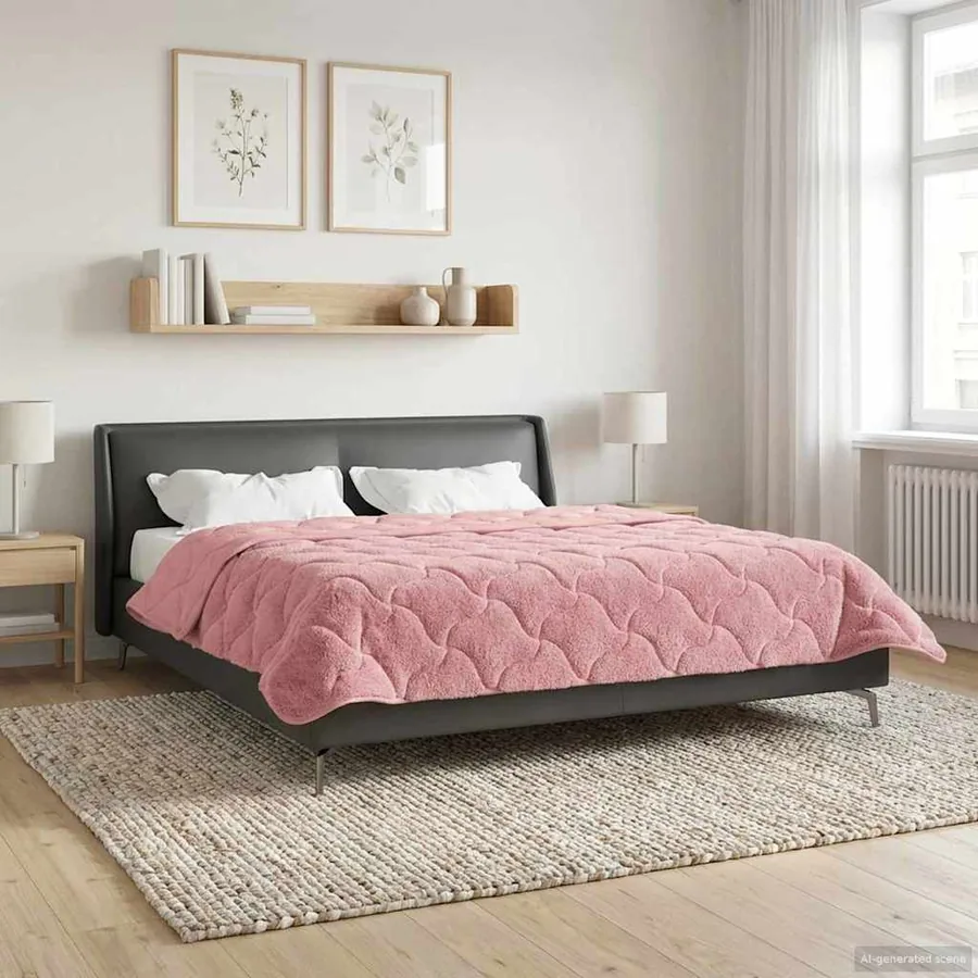 Duvet d'été simple Matelassé Rose 200 x 200 cm