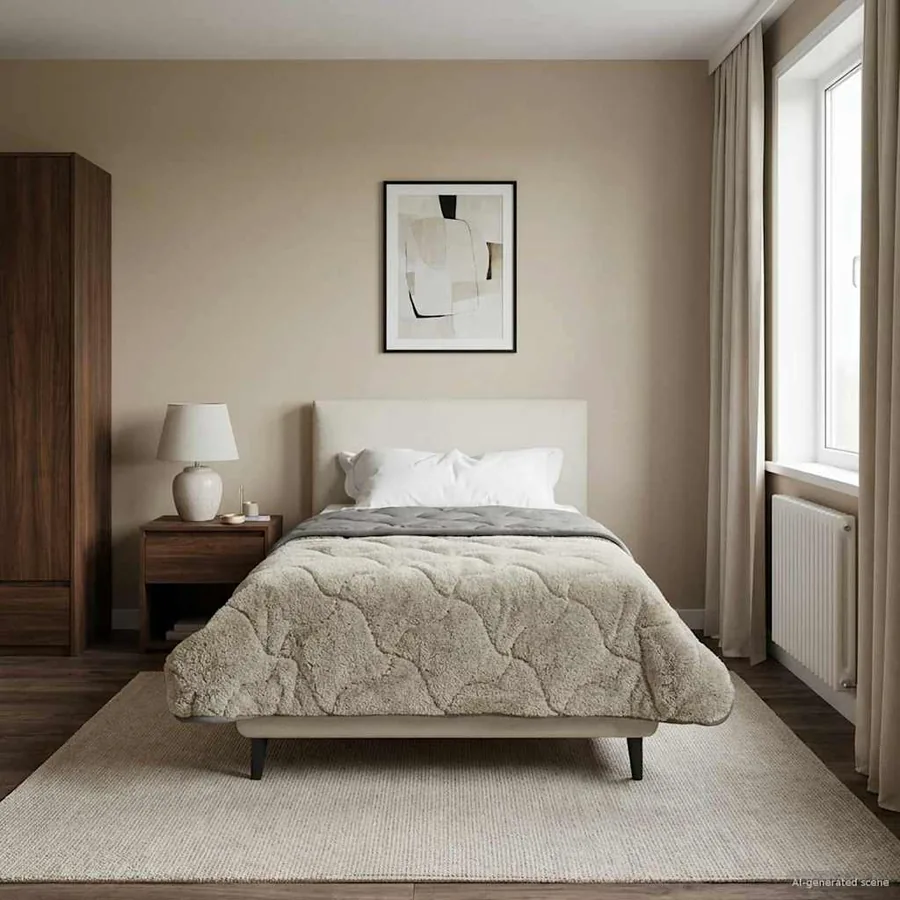 Duvet d'hiver Matelassé Gris clair 155 x 220 cm