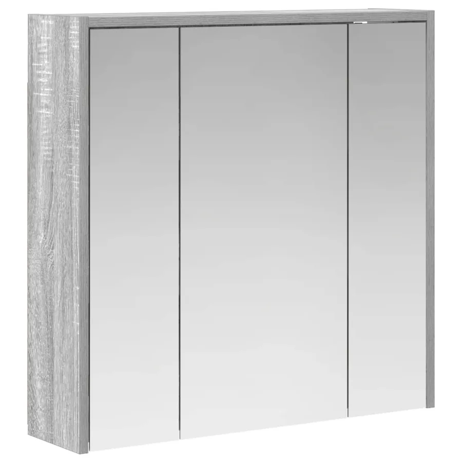 Armoire Miroir de Salle de Bain Gris Sonoma 63,5 x 16 x 62,5 cm - 2