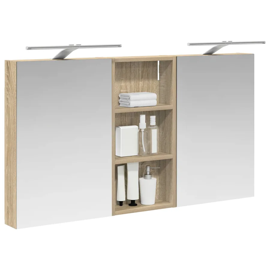 Ensemble de Meubles de Salle de Bain 3 pcs 110 x 10,5 x 60,5 cm - 3