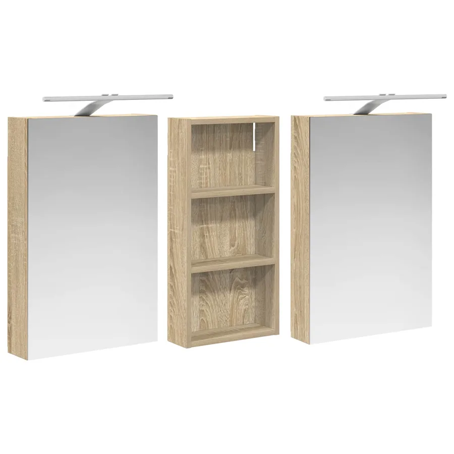 Ensemble de Meubles de Salle de Bain 3 pcs 110 x 10,5 x 60,5 cm - 5