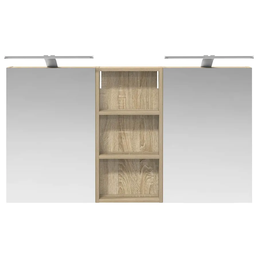 Ensemble de Meubles de Salle de Bain 3 pcs 110 x 10,5 x 60,5 cm - 6
