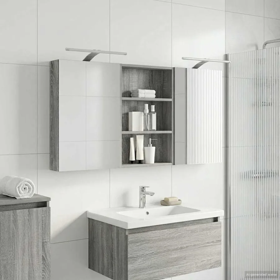 Ensemble de Meubles de Salle de Bain 3 pcs 120 x 10,5 x 60,5 cm