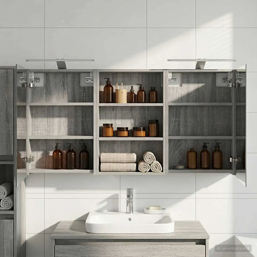 Ensemble de Meubles de Salle de Bain 3 pcs 120 x 10,5 x 60,5 cm - 4