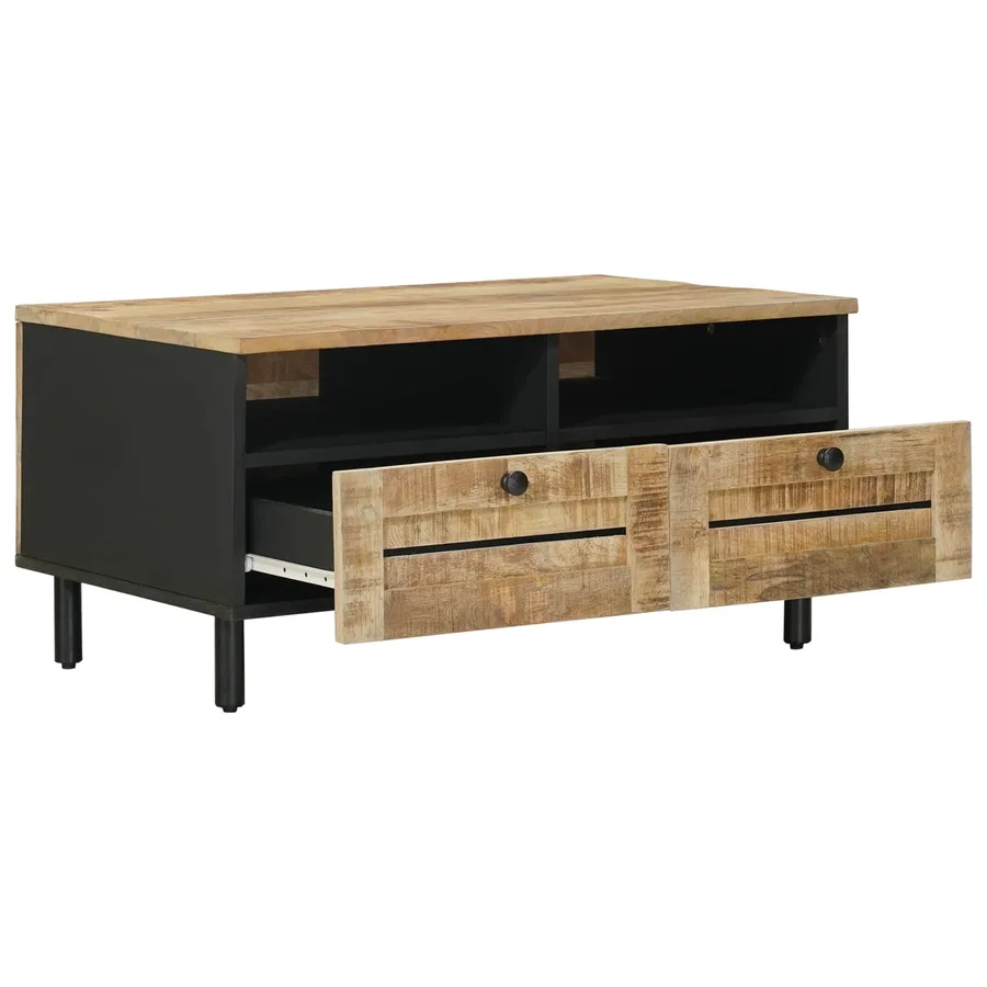 Table basse Marron et Noir 80 x 54 x 40 cm - 3