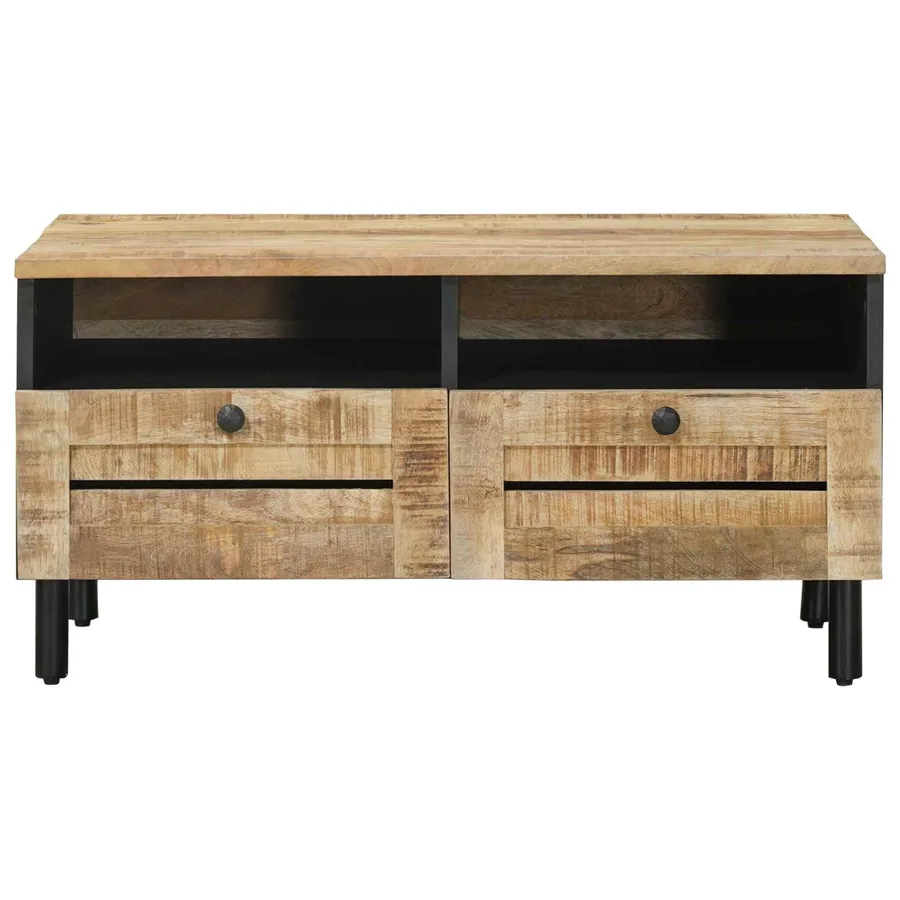 Table basse Marron et Noir 80 x 54 x 40 cm - 4
