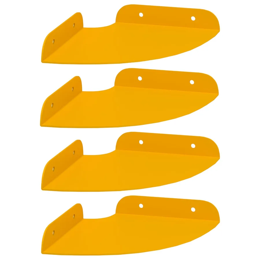 Étagère flottante 4 pcs Jaune moutarde 15 x 15 x 2 cm - 2