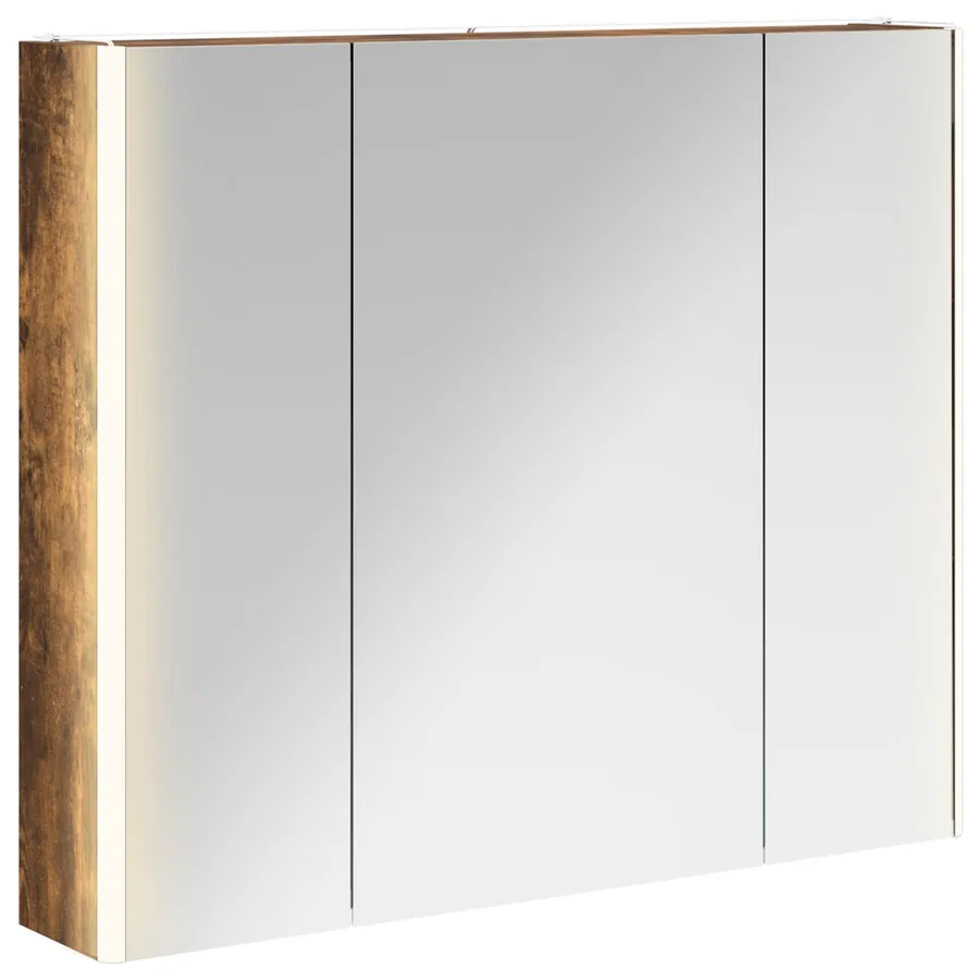 Armoire Miroir de Salle de Bain Chêne fumé 83,5 x 15,5 x 70 cm - 2
