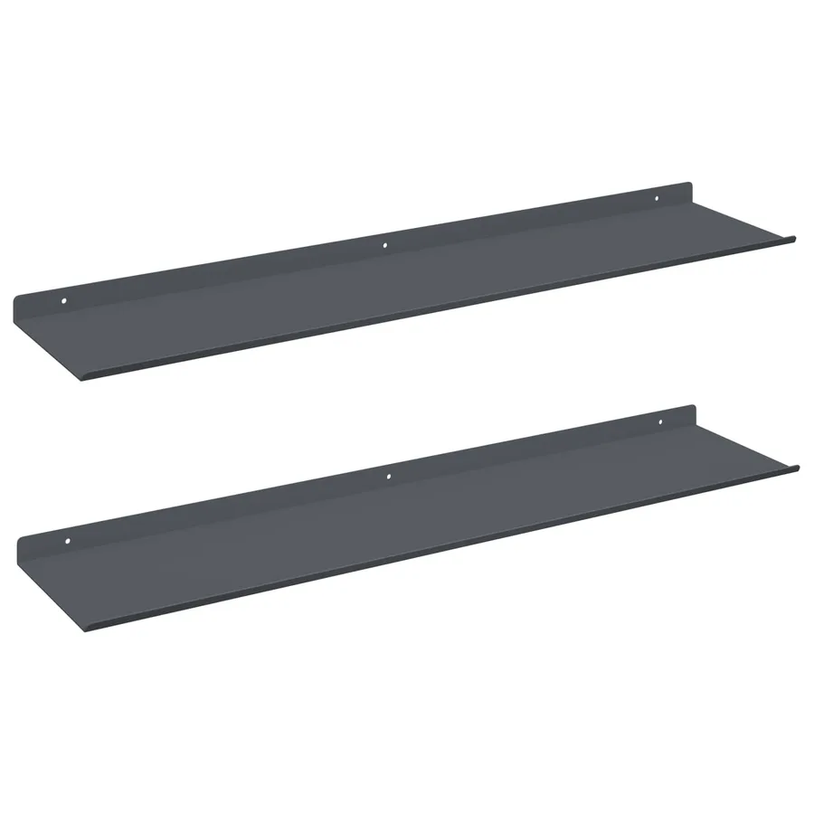 Étagère flottante 2 pcs Anthracite 80 x 18 x 2,5 cm Acier - 2