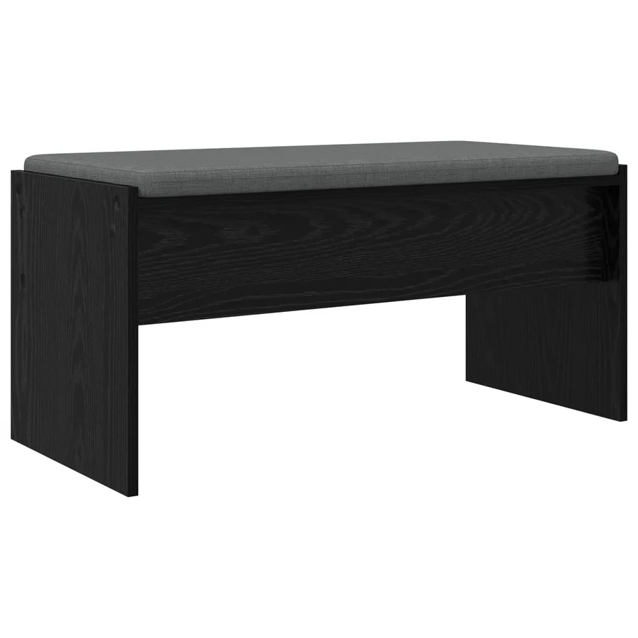Banc d'entrée avec coussin Chêne noir 83 x 38 x 40 cm - 2