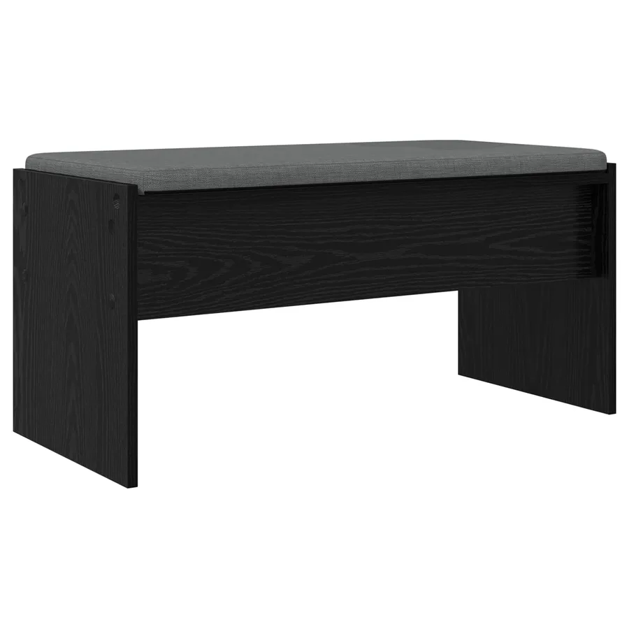 Banc d'entrée avec coussin Chêne noir 83 x 38 x 40 cm - 7