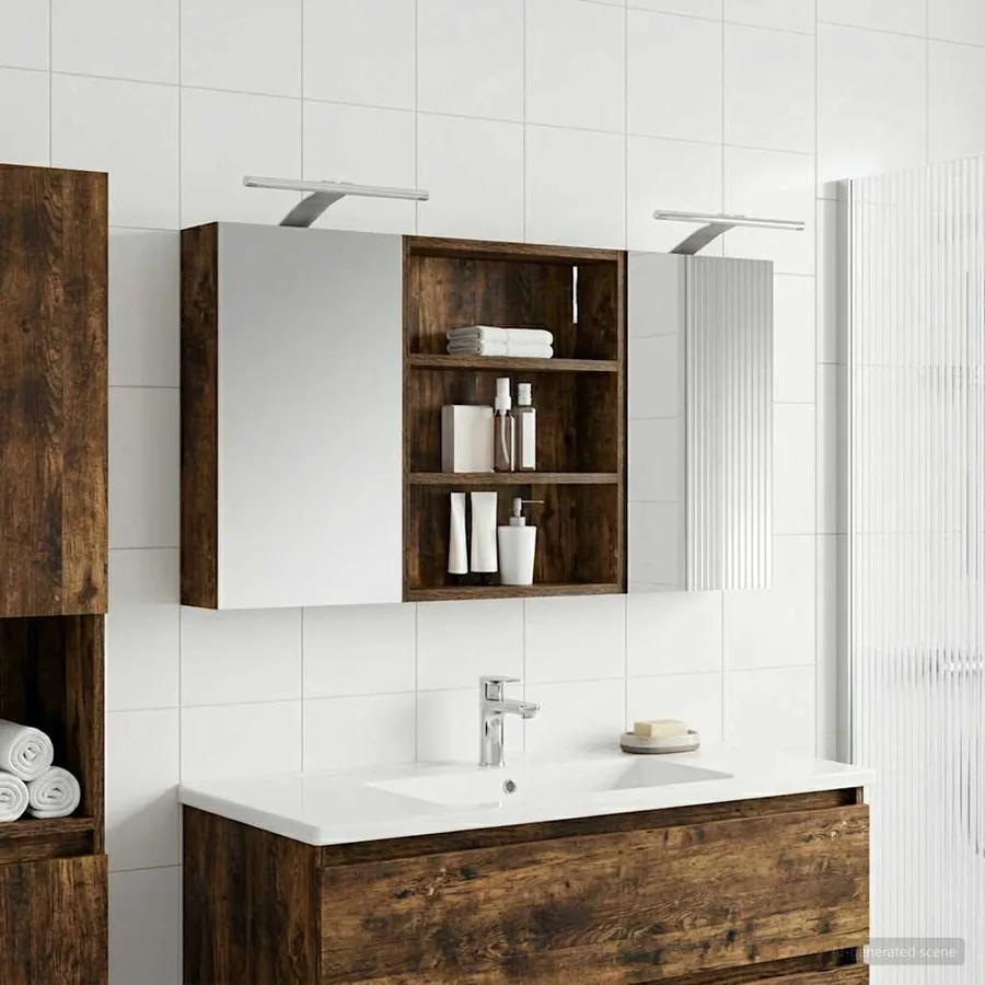 Ensemble de Meubles de Salle de Bain 3 pcs 100 x 10,5 x 50 cm