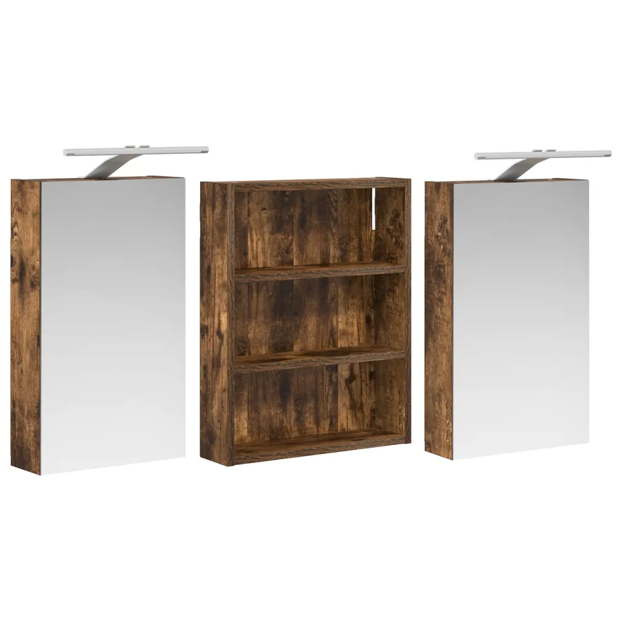 Ensemble de Meubles de Salle de Bain 3 pcs 100 x 10,5 x 50 cm - 5