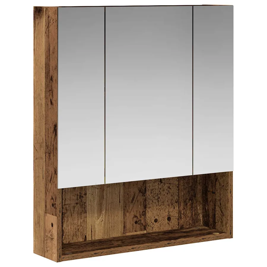 Armoire Miroir de Salle de Bain Bois ancien 60 x 14.5 x 70 cm - 2