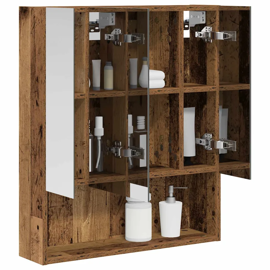 Armoire Miroir de Salle de Bain Bois ancien 60 x 14.5 x 70 cm - 3
