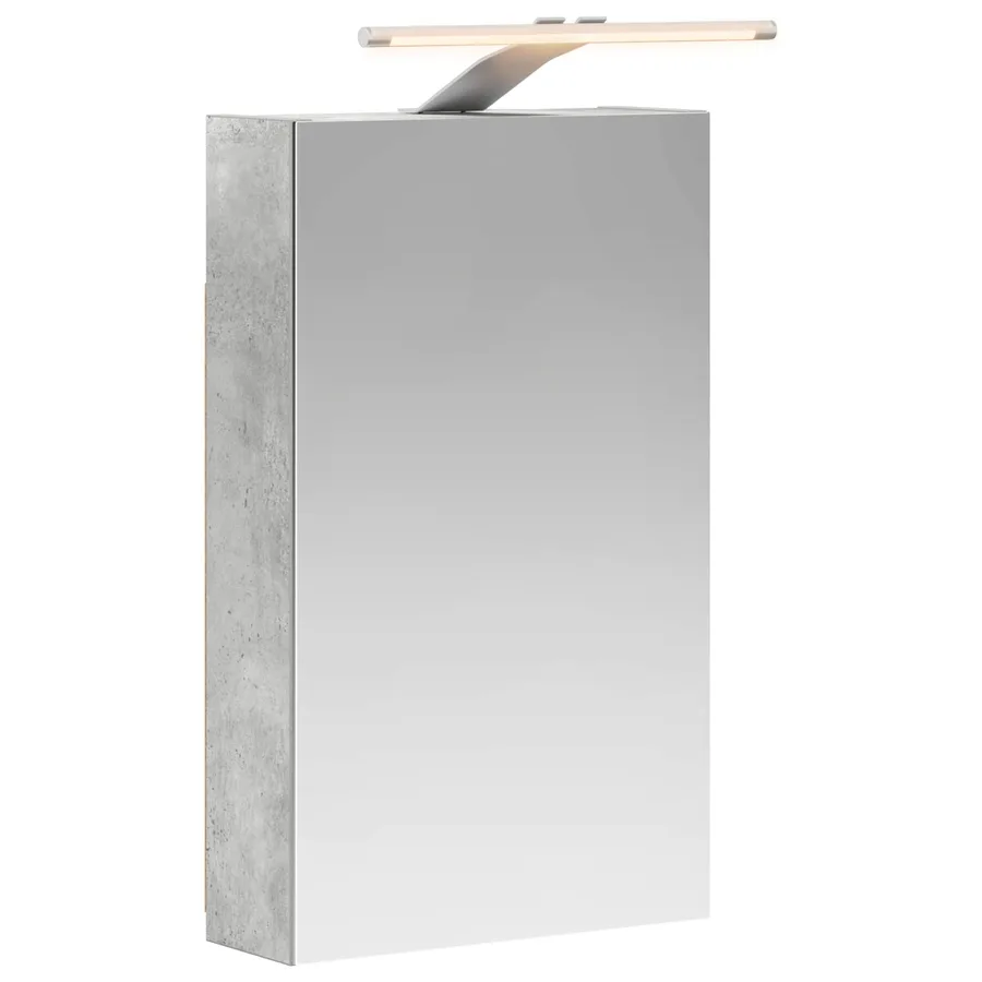 Armoire Miroir de Salle de Bain Gris béton 30 x 10,5 x 50 cm - 2
