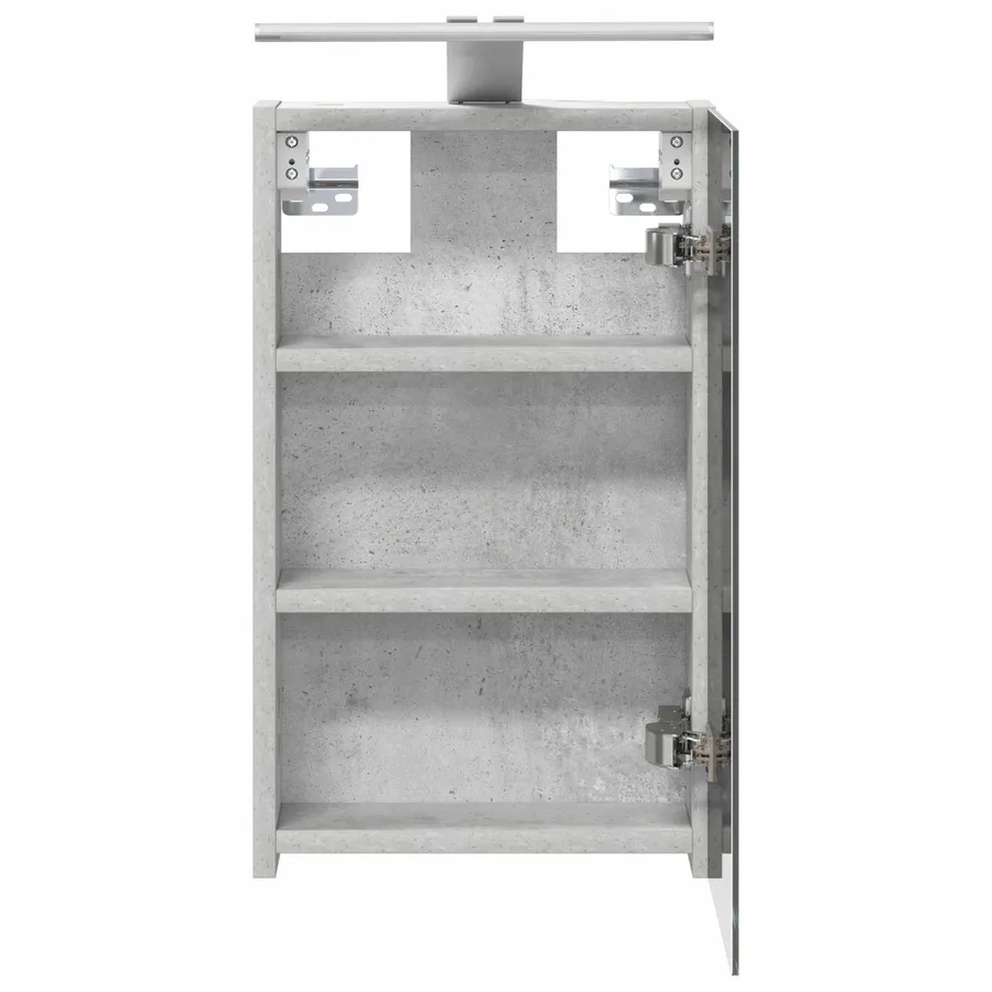 Armoire Miroir de Salle de Bain Gris béton 30 x 10,5 x 50 cm - 7