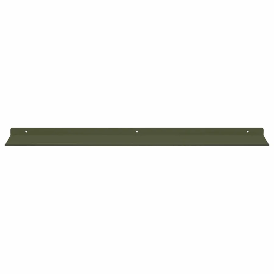 Étagère flottante 4 pcs Vert olive 80 x 18 x 2,5 cm Acier - 5