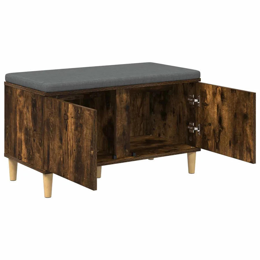Banc d'entrée avec coussin Chêne Fumé 80 x 38 x 46 cm - 5