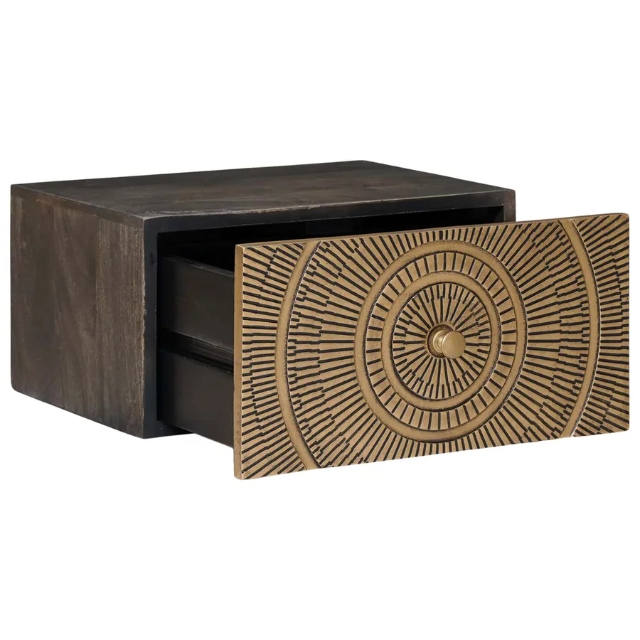 Table de chevet faite main Marron café 40 x 30 x 20 cm - 2
