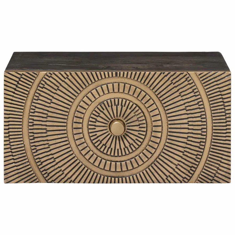 Table de chevet faite main Marron café 40 x 30 x 20 cm - 3