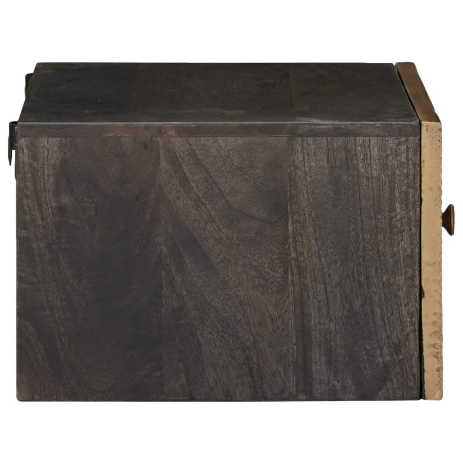 Table de chevet faite main Marron café 40 x 30 x 20 cm - 4