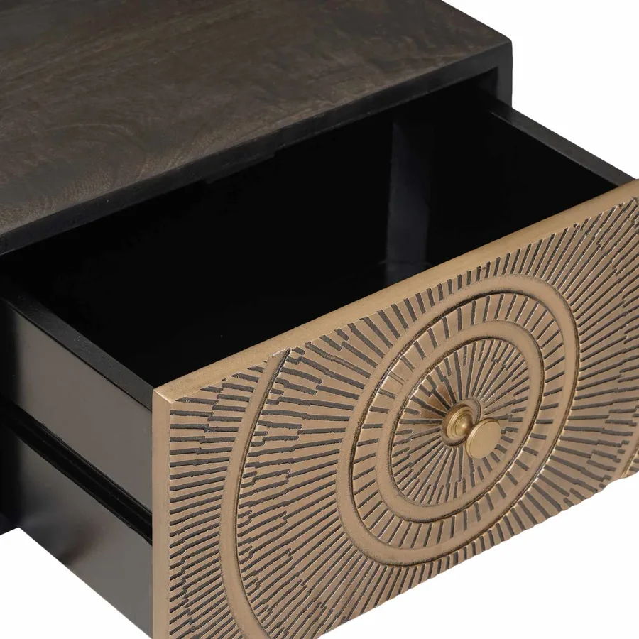Table de chevet faite main Marron café 40 x 30 x 20 cm - 8