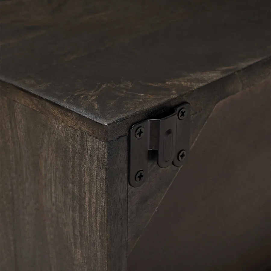 Table de chevet faite main Marron café 40 x 30 x 20 cm - 9