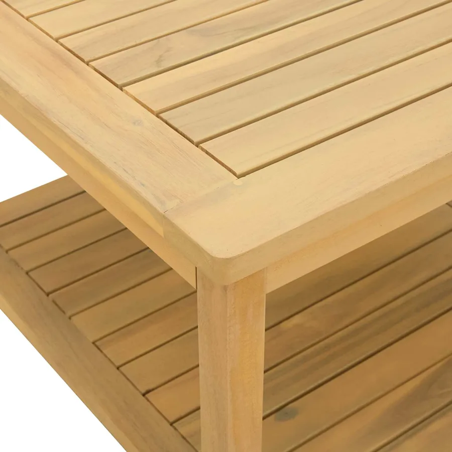 Table d'appoint Huile Naturelle 50 x 35 x 45 cm - 8