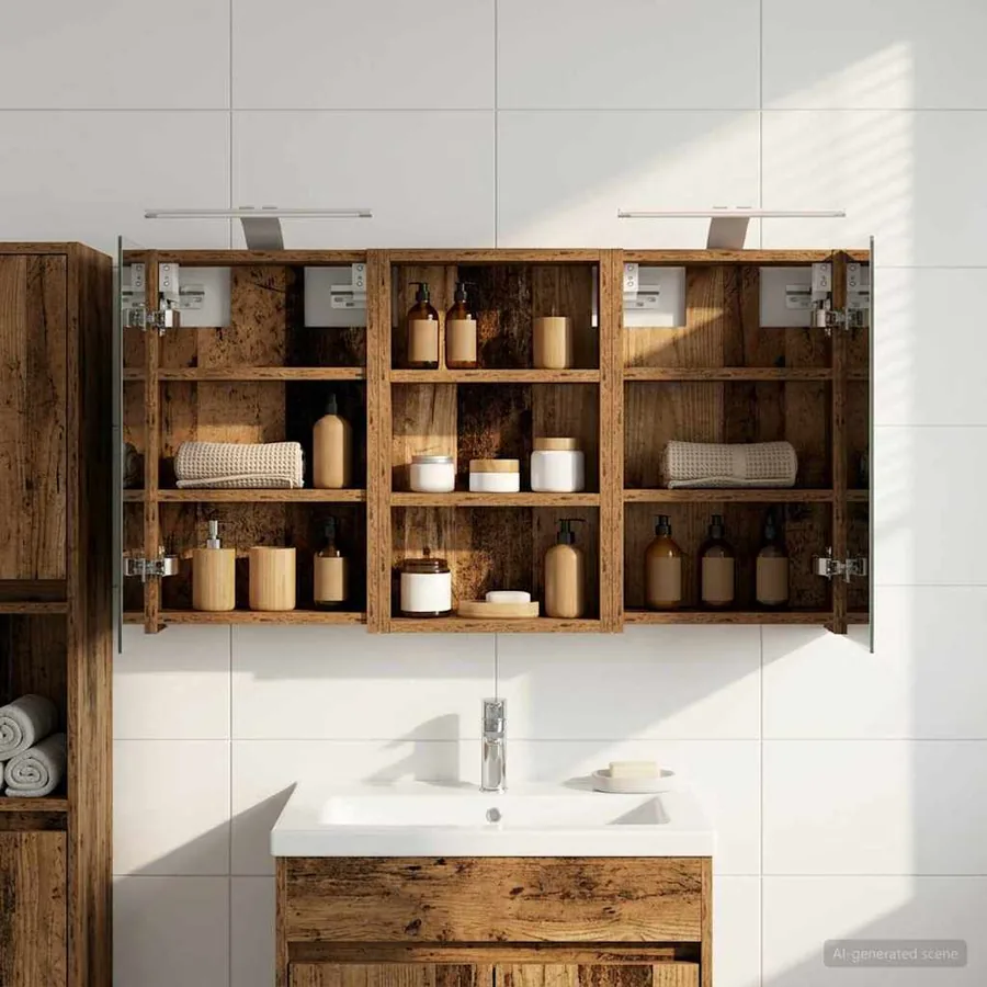 Ensemble de Meubles de Salle de Bain 3 pcs 90 x 10,5 x 50 cm