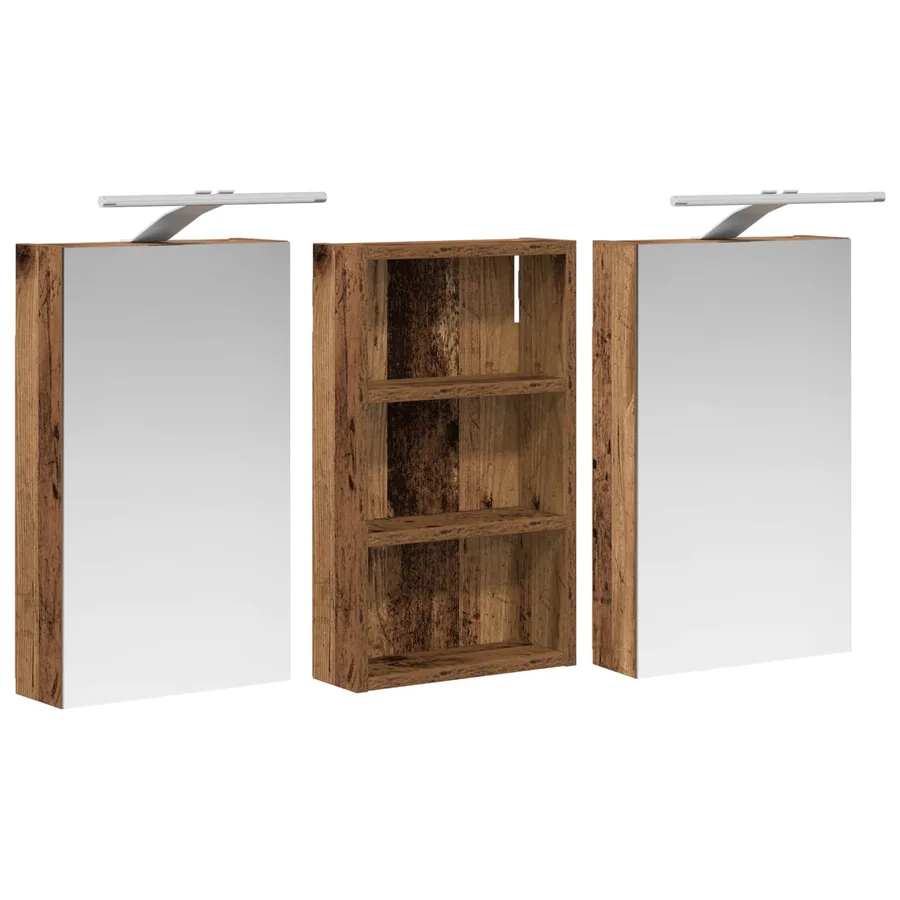 Ensemble de Meubles de Salle de Bain 3 pcs 90 x 10,5 x 50 cm - 5