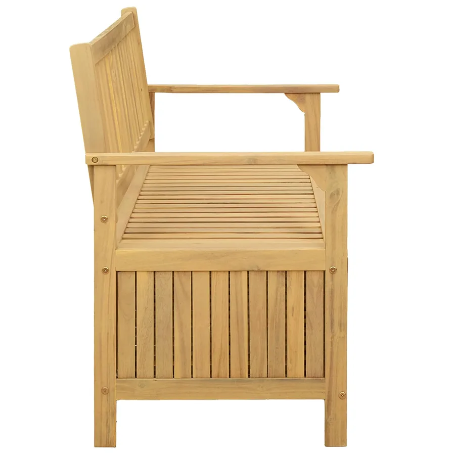 Banc de rangement 2 -Seater 120 x 63 x 84 cm Acacia massif - 4