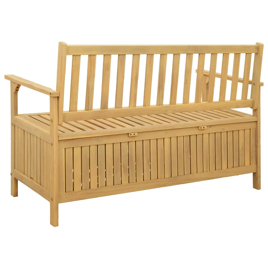 Banc de rangement 2 -Seater 120 x 63 x 84 cm Acacia massif - 5