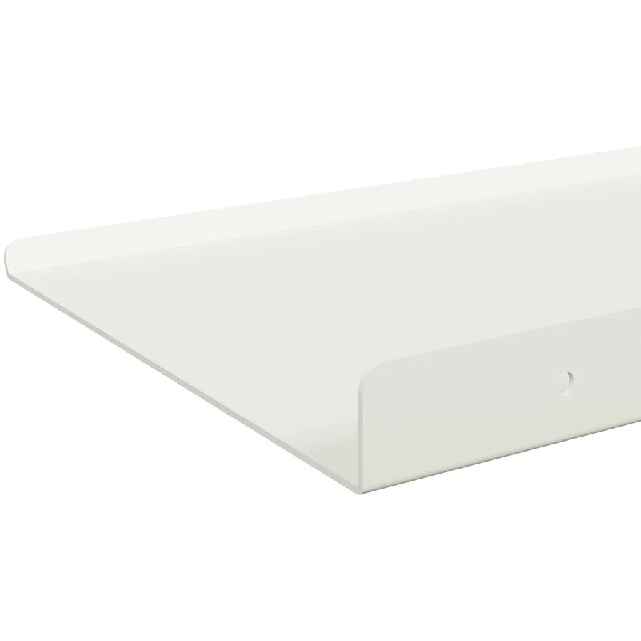 Étagère flottante 4 pcs Blanc 80 x 18 x 2,5 cm Acier - 7