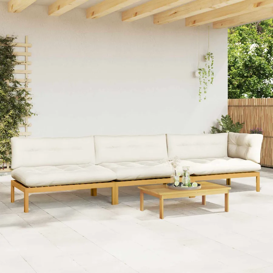 4 Pièce Unité du canapé en palette de jardin - 4