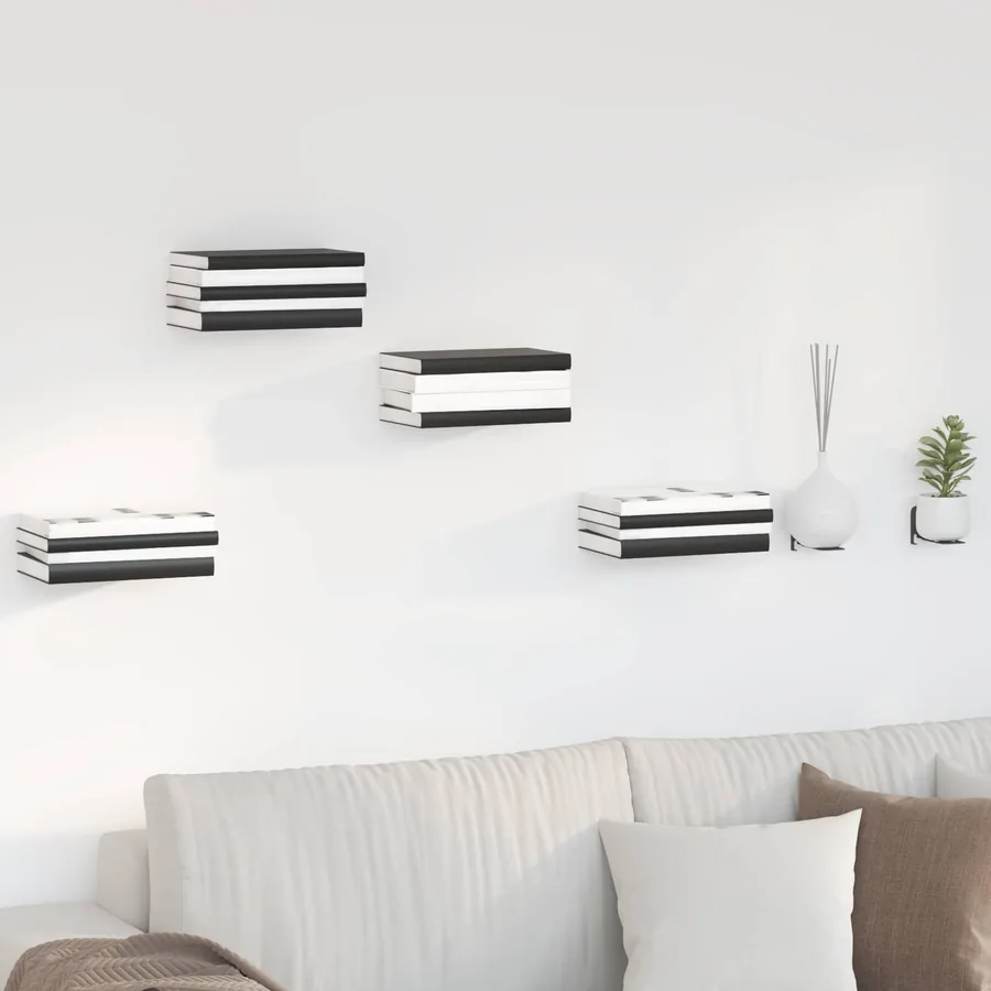 Étagère flottante 4 pcs Anthracite 6 x 10,8 x 6,6 cm