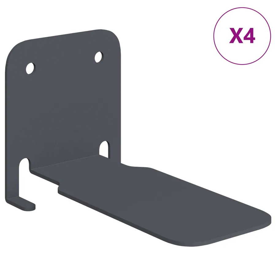Étagère flottante 4 pcs Anthracite 6 x 10,8 x 6,6 cm - 4