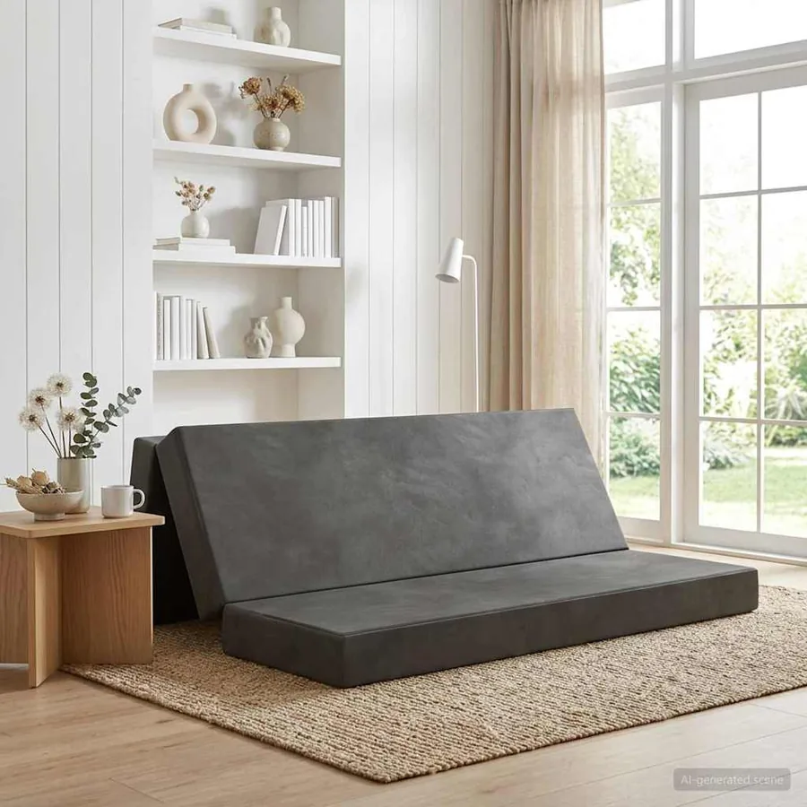 Canapé-lit pliable 200 x 67 x 45 cm Gris foncé