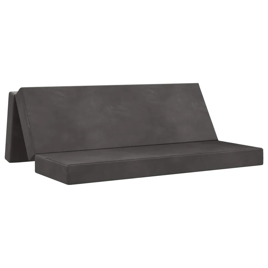 Canapé-lit pliable 200 x 67 x 45 cm Gris foncé - 2