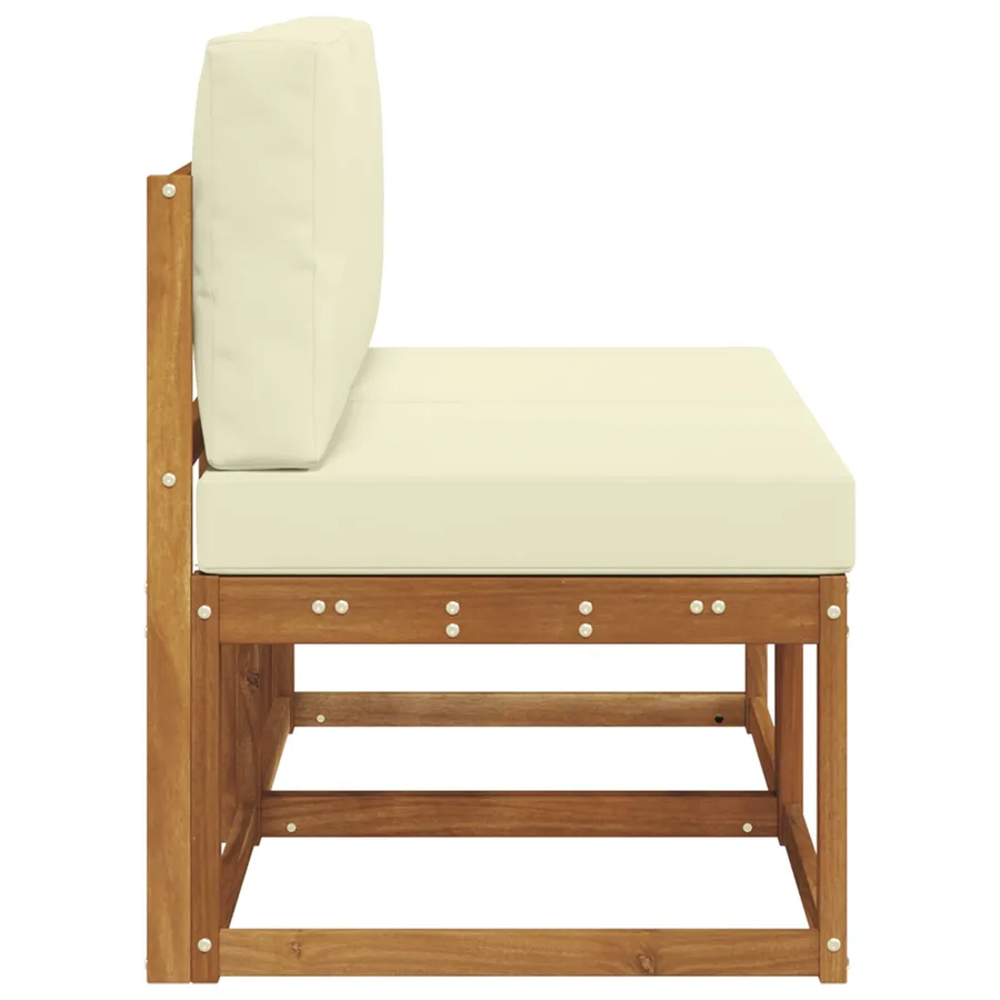 2 Pièce Sofa de milieu extérieur Bois d'Acacia Massif - 4