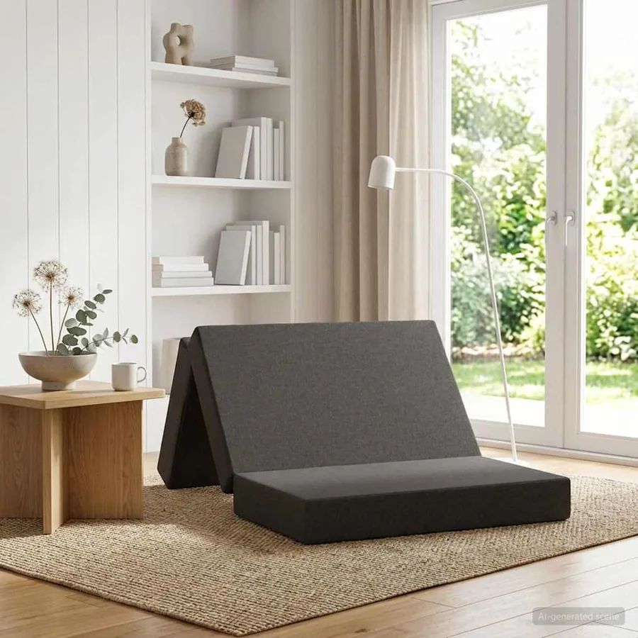 Canapé-lit pliable 100 x 67 x 45 cm Gris foncé