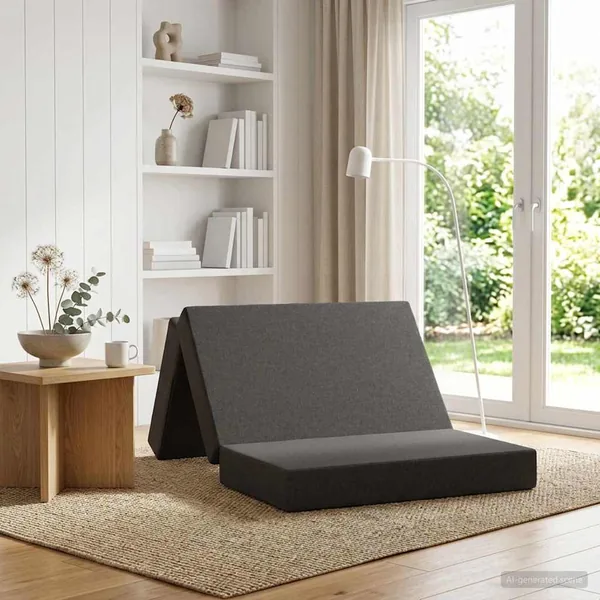 Canapé-lit pliable 100 x 67 x 45 cm Gris foncé