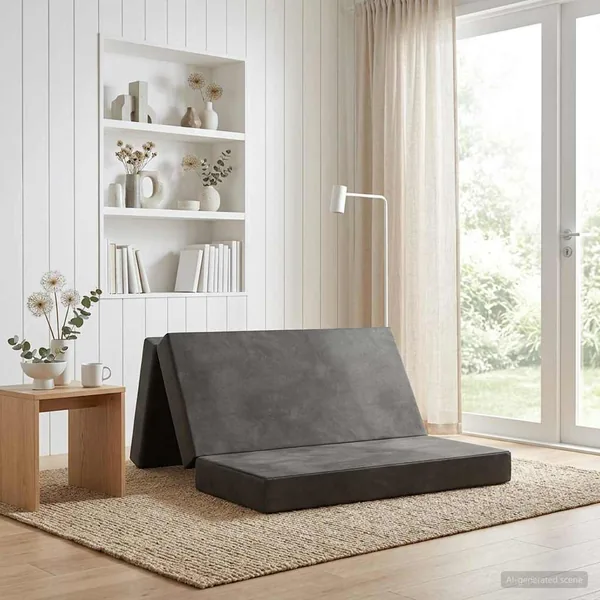 Canapé-lit pliable 180 x 67 x 45 cm Gris clair